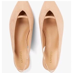 Express taupe Pointed Toe Slingback Ballet Flat size 8